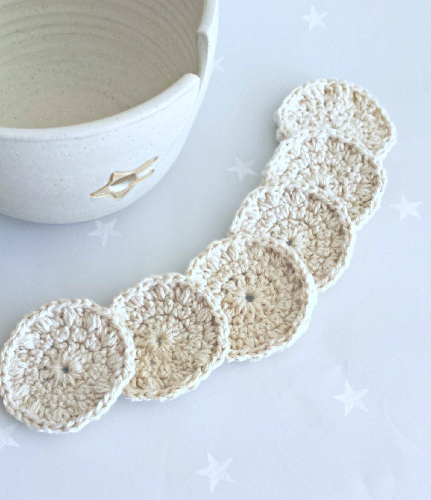 Reuseable cotton wool pads facial rounds natural cotton Etsy