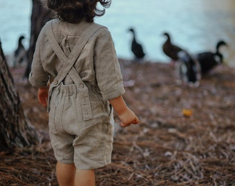 Linen boys shorts, natural linen shorts, linen shorts