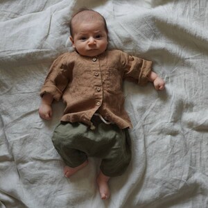 Linen boys pants, natural linen pants, linen girl pants image 3