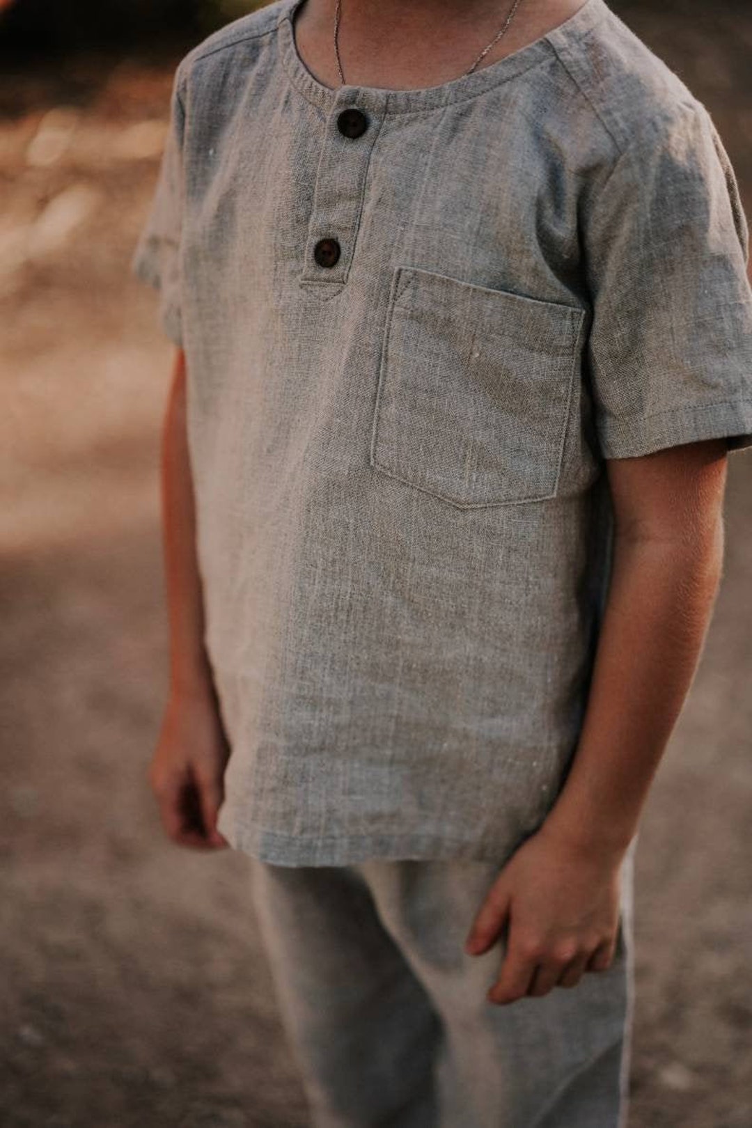 Natural Linen Boys Shirt, Boys Shirt, Short Sleeve Shirt, Linen Boy Clothes Etsy
