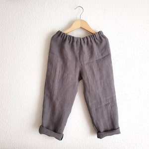 Linen boys pants, natural linen pants, linen girl pants image 6