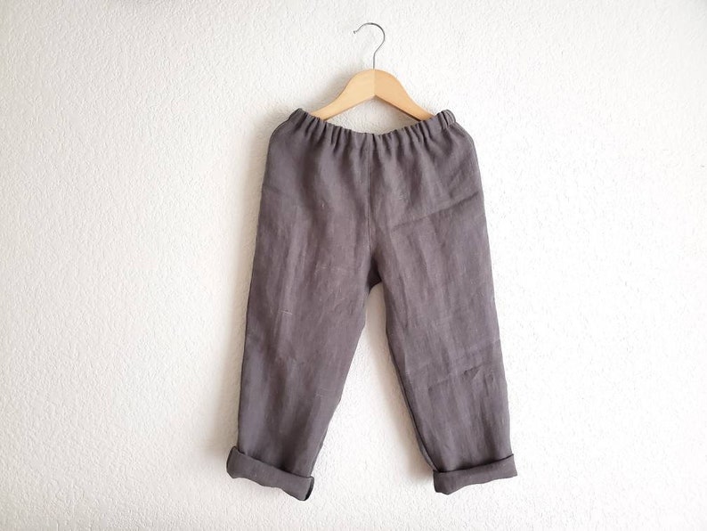 Linen boys pants, natural linen pants, linen girl pants image 6