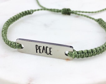 Peace Charm Bracelet - Etsy