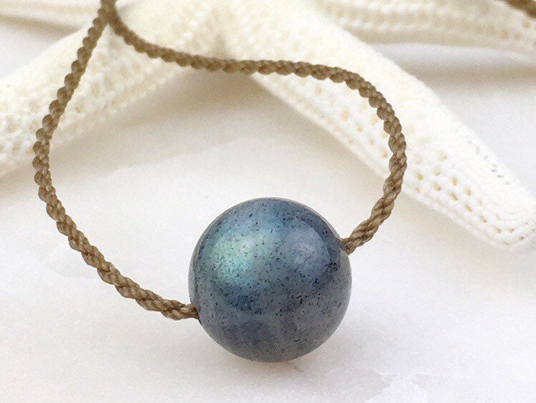 LABRADORITE Crystal Necklace, Minimalist Jewelry by Saltwater Bohemian