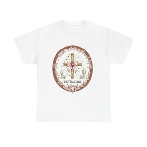 Rustic Cross with Bow T-Shirt | Proverbs 31:25 Southwestern Floral Tee