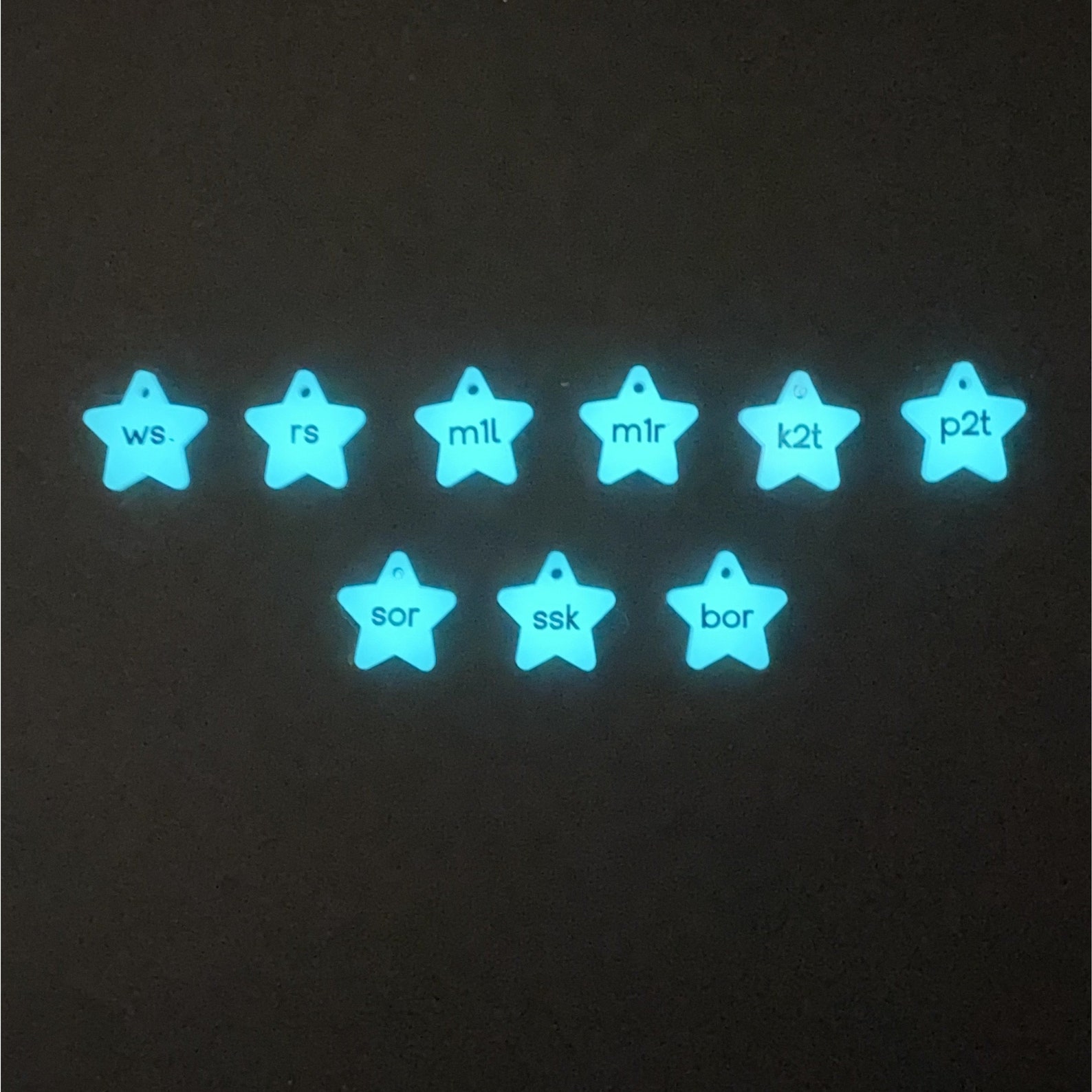Glow in the dark Instructional Stitch Markers Etsy