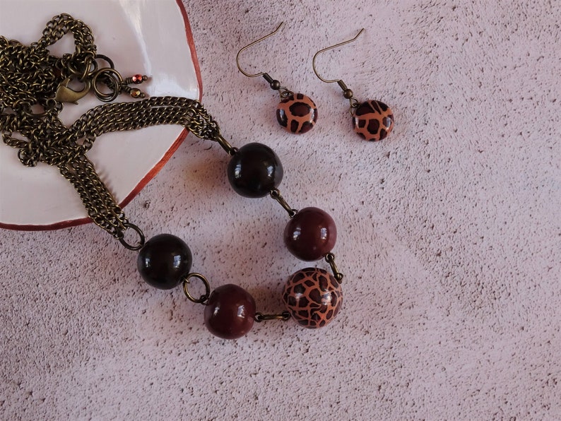 leopard print statement necklace