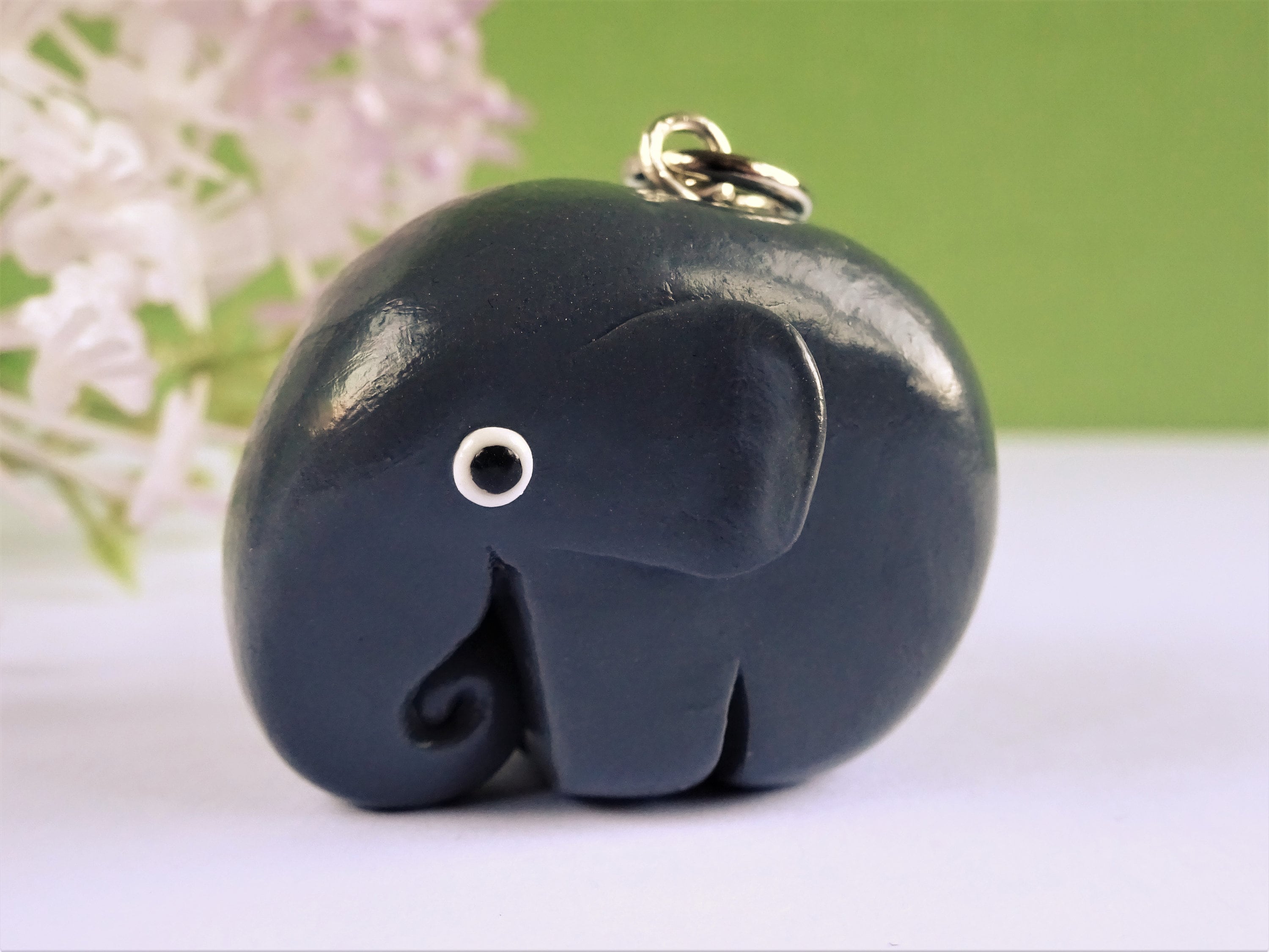 Elephant Keyring Elephant Gift Cute Elephant Keychain Etsy