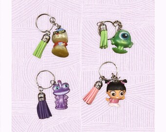 Blue Inc Sulley Monsters Inc Pixel Keyring Keychain Pendant Bag Charm Accessory 