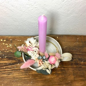 Candlestick original candle bowl ceramic hand-turned / candle plate white / chamber candlestick Henkel Incl. Candle Pots of Soul candlestick image 6