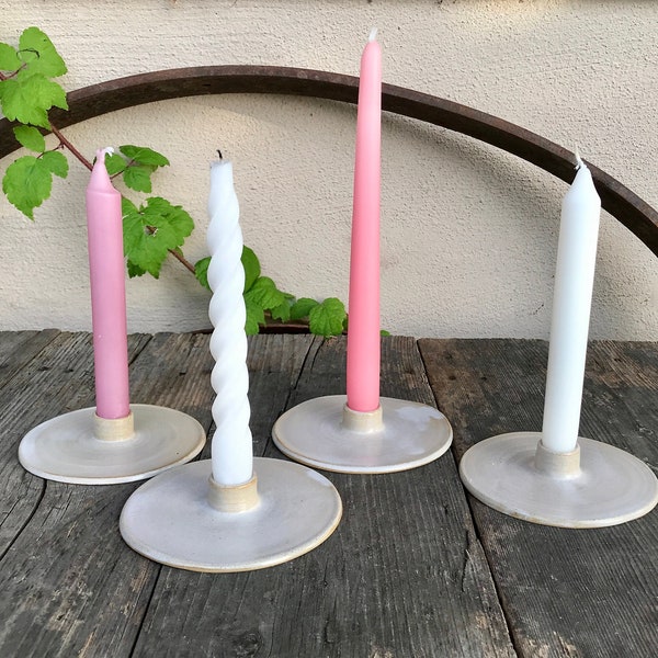 Flat Ceramic Candle Holder Etsy