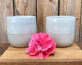 1 Organic Design Coffee Mug Simple Ceramic Coffee Mug Ceramic Mug Hand-made Cup White by PotsofSoul Stoneware Mug Coffee