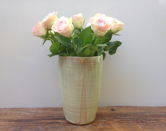 Extra large tall flower vase ceramic vase XL vase pastel mint green for long-stemmed flowers roses / wedding vase / bridal gift home design