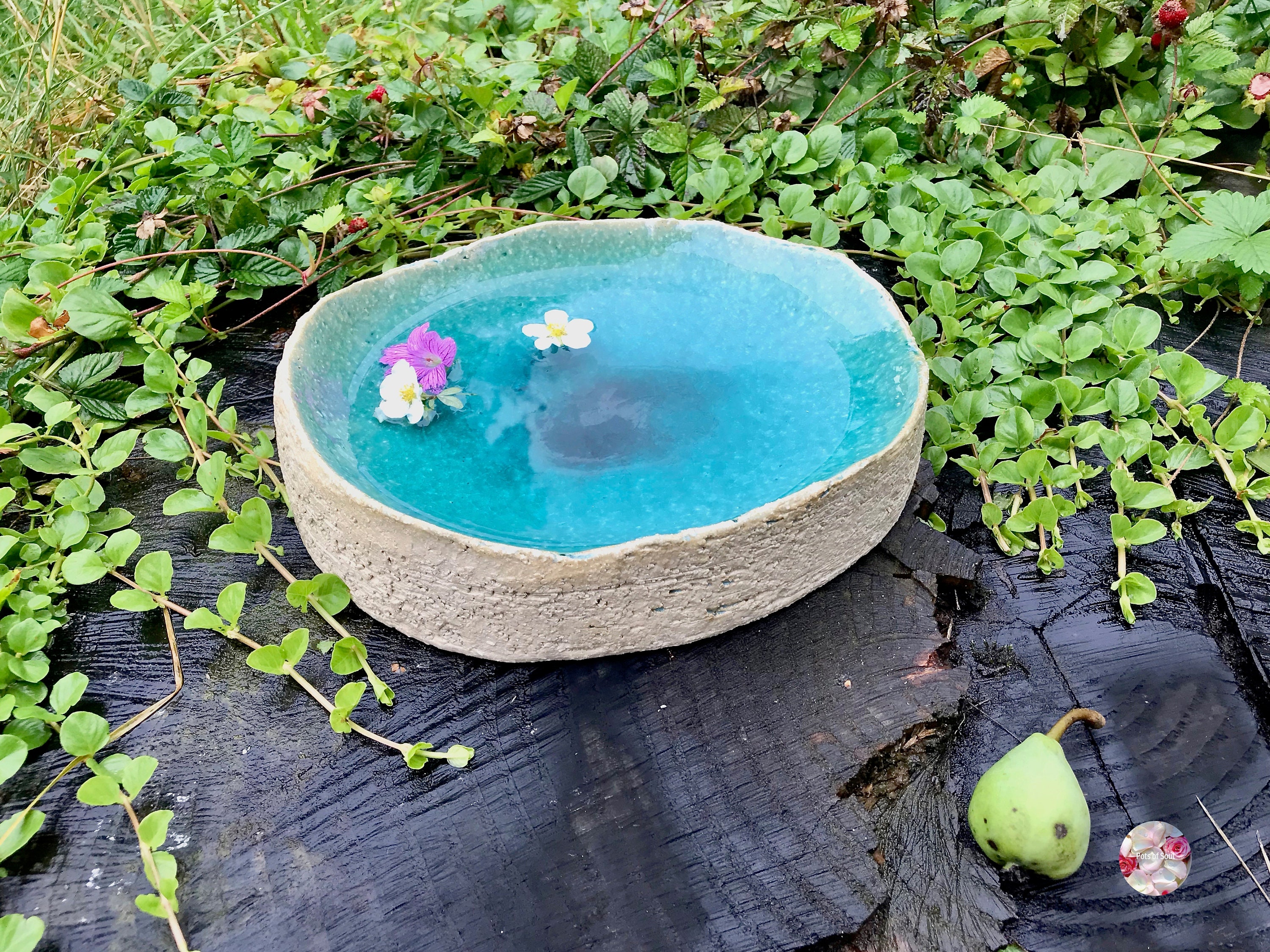 Große Ovale Ocean Design Wasser Deko Schale // Blumen | Etsy