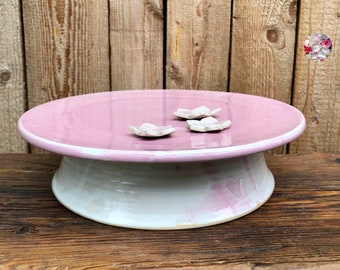 Pink pastel cake stand ø 27.5 cm ceramic white cake cake pedestal / ceramic stand pedestal cake stand & cake pastry cupcake mum