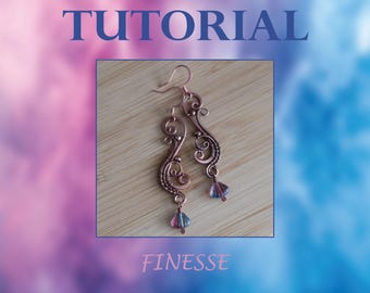 Wire Wrapped Boho Earring Tutorial: DIY Jewelry Making (PDF)