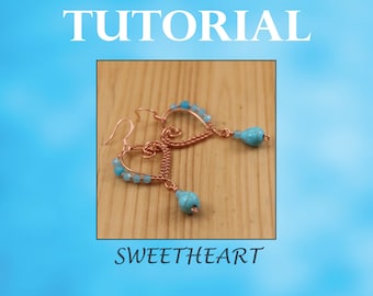 Jewelry making tutorial, DIY jewelry, earring tutorial, wrapping tutorial, wire earring tutorial, how to make earrings