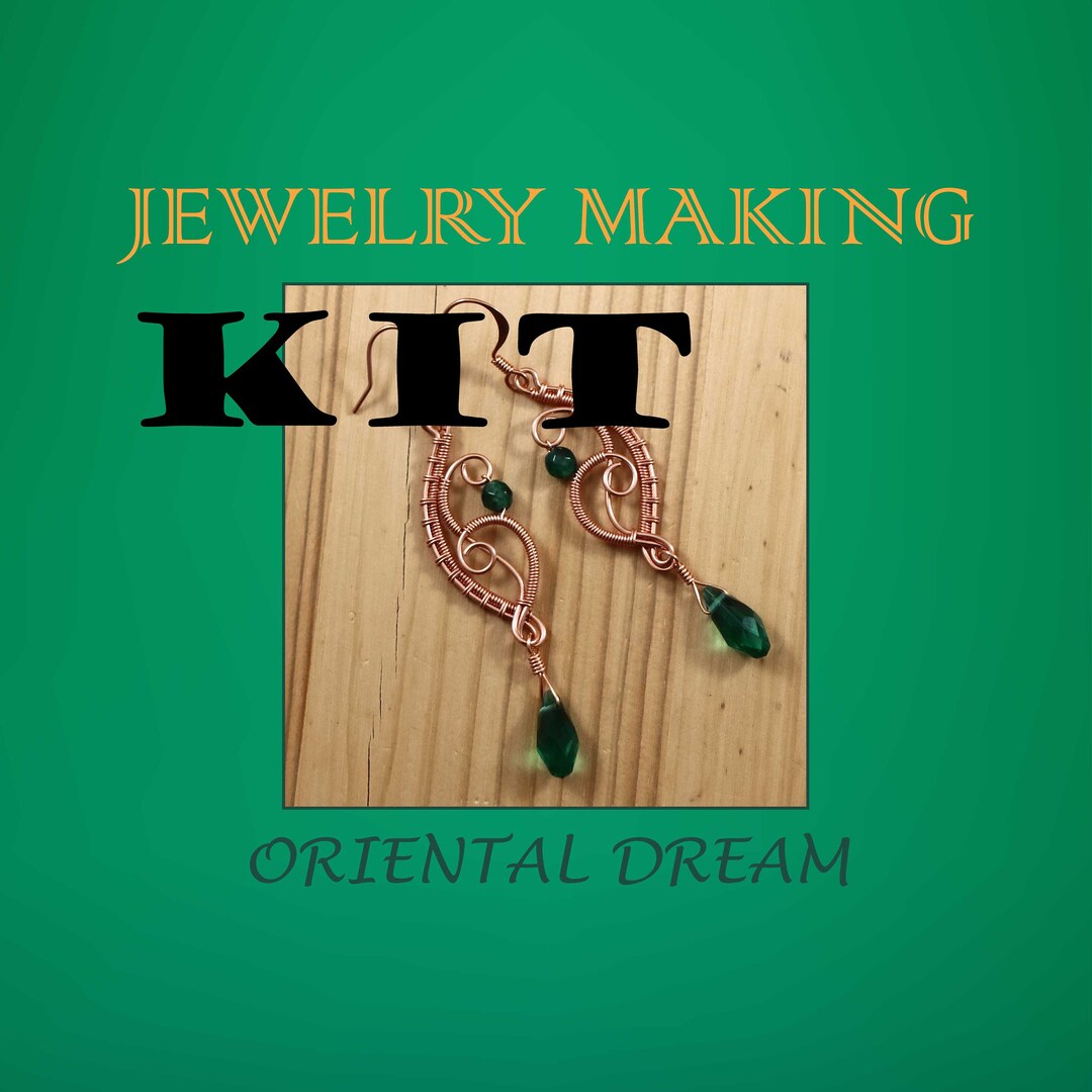 Jewelry Making Kit, PDF Tutorial, DIY Jewelry Kit, Wire Wrapping Kit