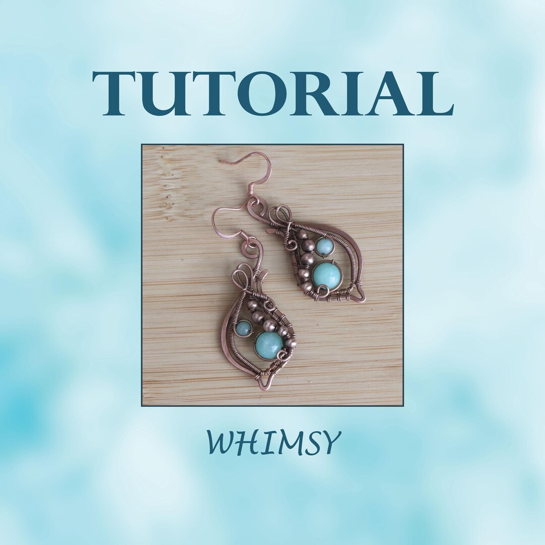 Wire Wrapped Boho Earring Tutorial: DIY Jewelry Making (PDF) - Etsy
