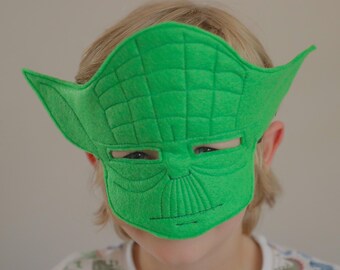 Star Wars Green Yoda Felt Kids Mask Dressing Up