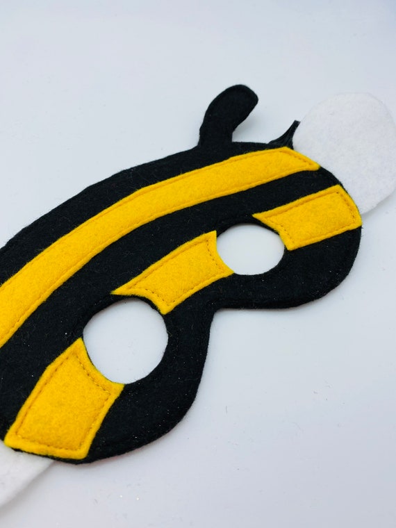 Childrens Felt Bee Mask Accessory Boys Girls Insect World Book Day Fancy Dress