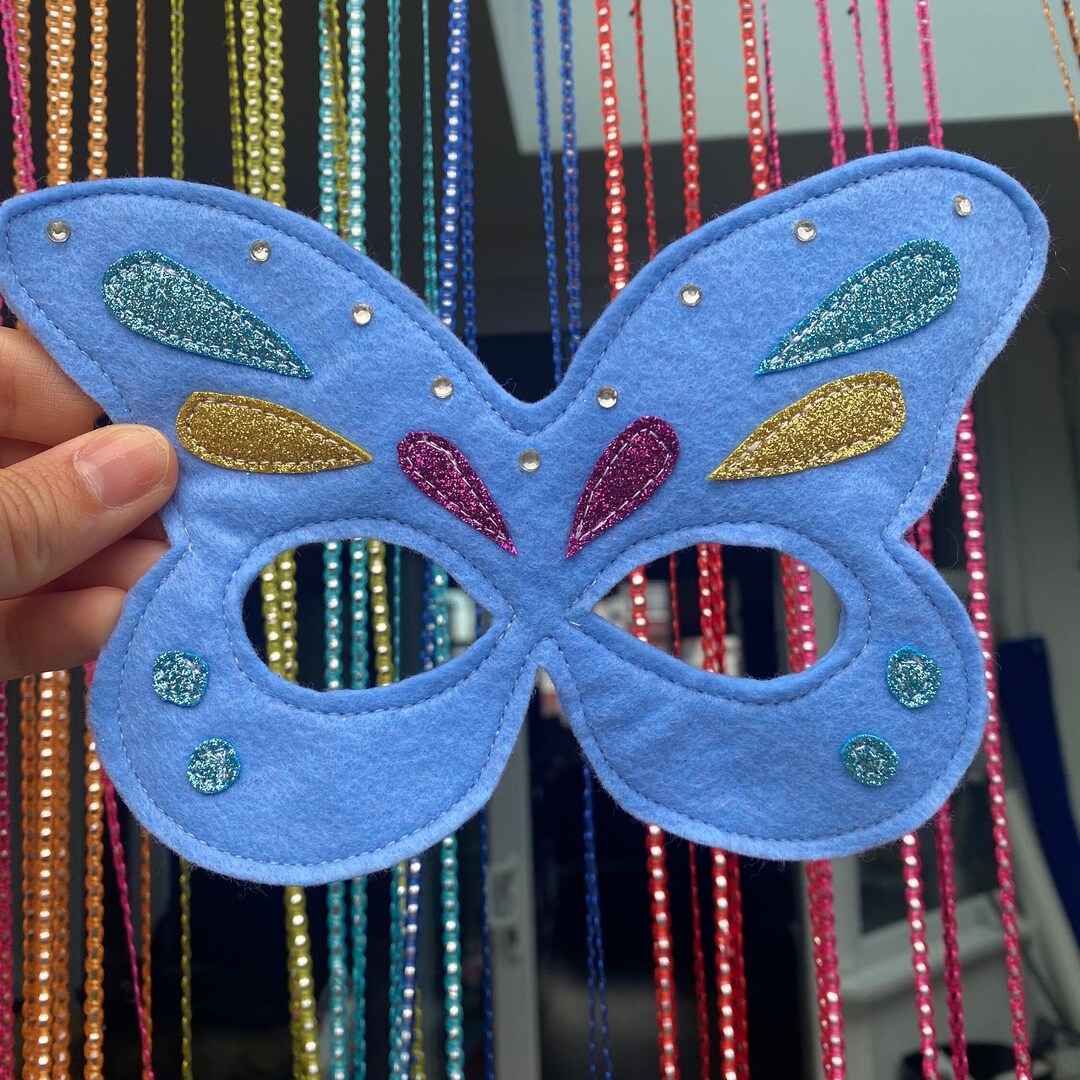 Butterfly Felt Kids Mask, Kids Dressing up Mask, Butterfly Fancy Dress Mask, Kids Birthday Party