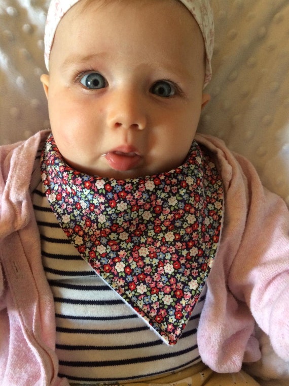Babero bandana bebé, babero bebé 0-6 meses, babero bandana velcro