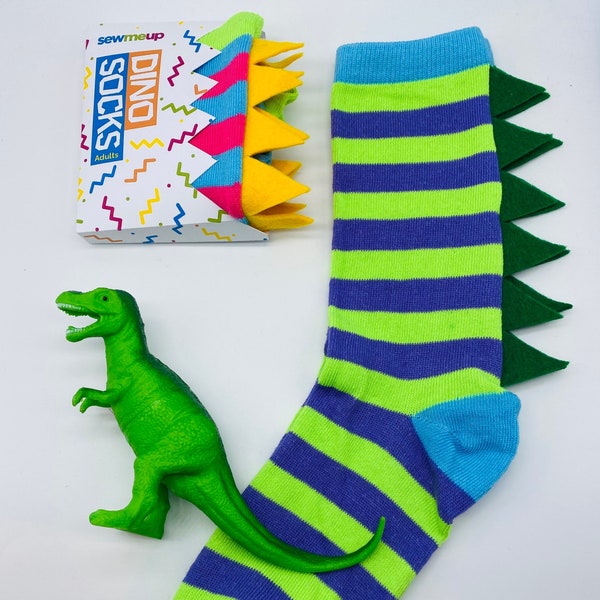 Adult novelty dinosaur socks, Dinosaur socks, unisex bright stripe socks, men’s colourful socks, gift for him/her, Mother’s Day socks