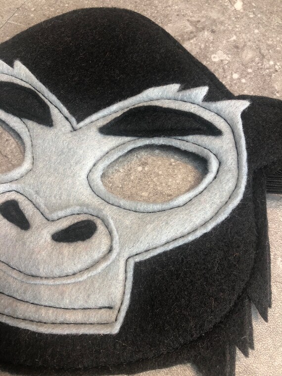 Handmade felt gorilla mask child