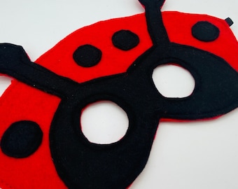 Ladybird kids felt mask, ladybird fancy dress mask, ladybird costume, kids party mask, world book day