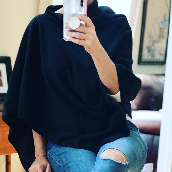 black poncho outfit