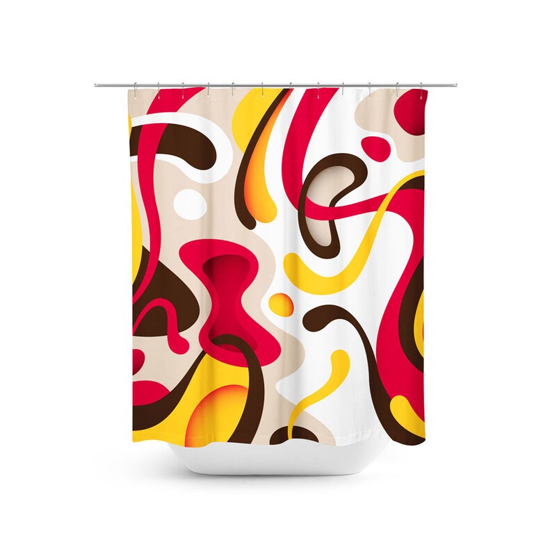 Barcelona Modern Art Shower Curtain Spanish Art Print Shower Etsy