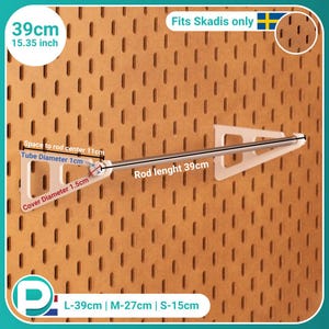 Handy aluminum roll holder for your IKEA Skadis pegboard!