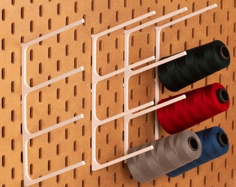 Lock thread rack holder for 4 lock threads – 4 pack - Printboard - Fits IKEA Skadis pegboards