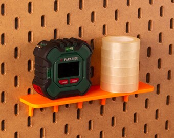 Shelf 20x5 cm - Printboard - Fits IKEA Skadis pegboards