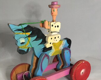 antique wooden ride on toys