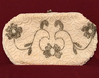 Vintage Beaded Clutch Purse - Vintage Hand Beaded Purse - Clutch Purse - Formal Clutch Purse - Hand Beaded Purse - Hand Beaded