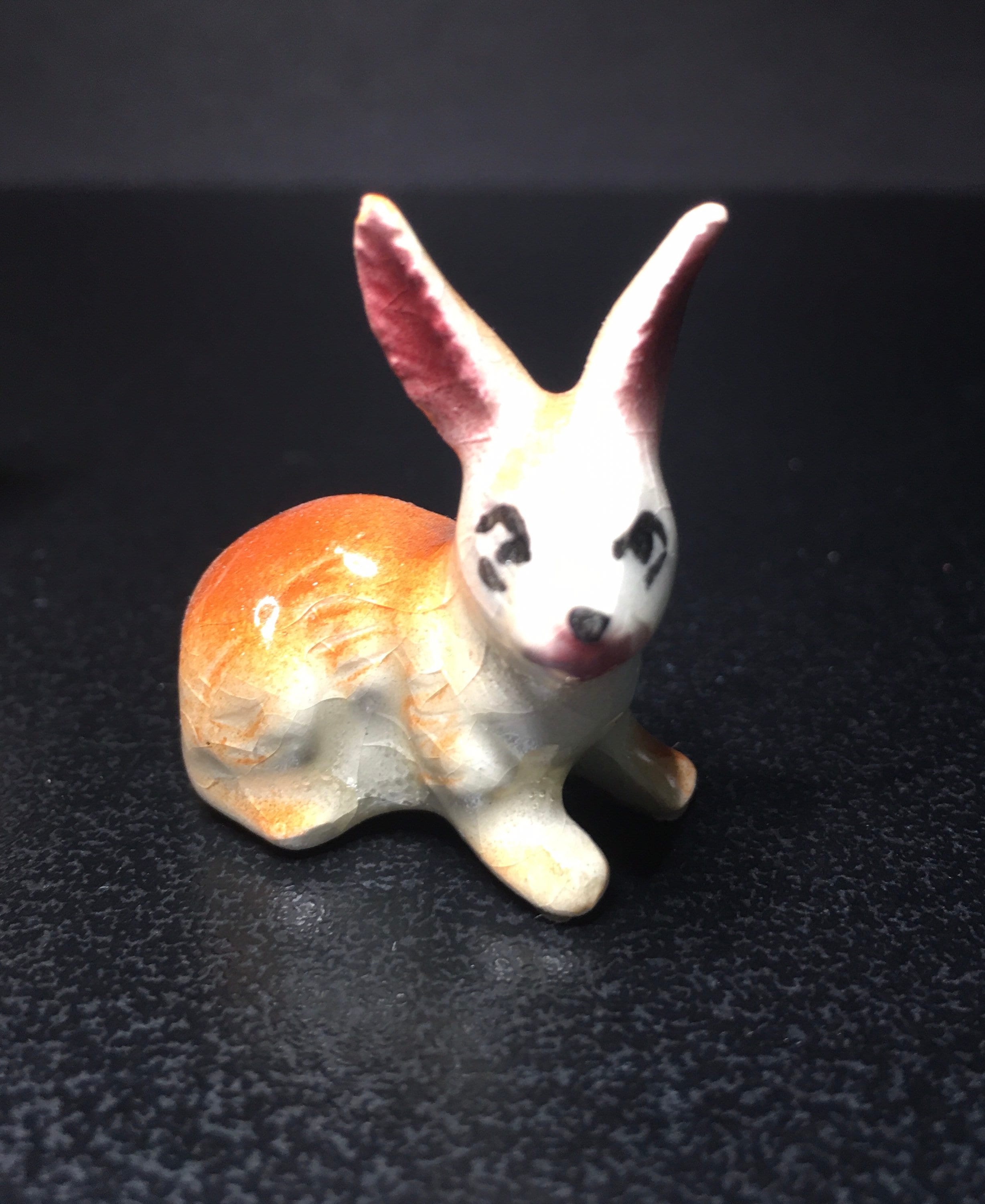 Rabbit Miniature Ceramic Figurines Set of 3 Vintage Bunny - Etsy UK
