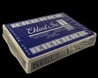 Vintage Eklund’s Inc Elevator Cabs Playing Cards Deck Advertising Sealed.