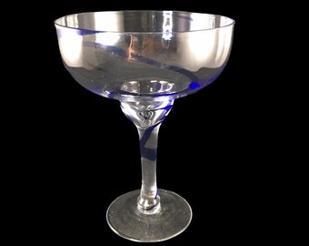 Pier 1 Imports Discontinued Blue Swirline Margarita Glass 1