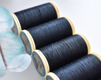 Black Gloving Thread 180, Fil Au Chinois Cotton Thread, Sajou French threads