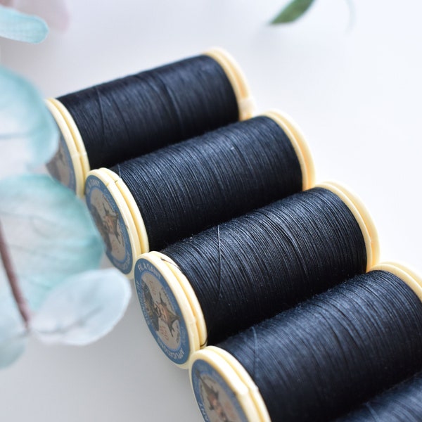 Black Gloving Thread 180, Fil Au Chinois Cotton Thread, Sajou French threads