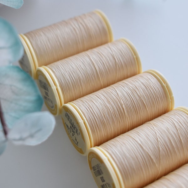 Cream color 308 Gloving Thread, Fil Au Chinois, Waxed Cotton Thread, Sajou thread, Fil A Gant