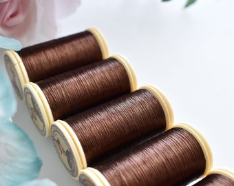 Bronze color 145 Sajou Metallic Thread, Metallic sewing thread, Fil Au Chinois