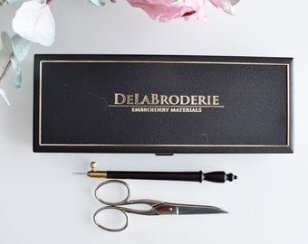 Tambour luneville hook with organizer, Tambour Embroidery hook, Luneville hook