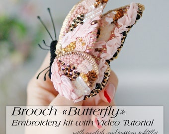 Brooch Butterfly Video Tutorial (No materials), Step by step master class