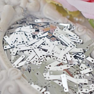 Rectangular Sequins Rectangular Shape Sequins Silver Color, Italian Flat Fantasy Sequins - Etsy