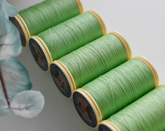 Hilo para guantes Fil Au Chinois verde agua 808, hilo de algodón encerado Fil Au Chinois, Sajou