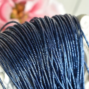 Sodalite blue color embroidery wire, French metallic wire, Nakshi, Bullion wire
