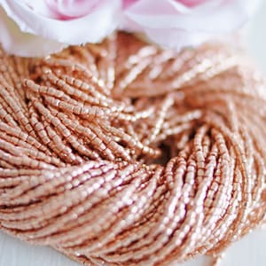 3 x 3 cut Rose Gold Beads, 3 Cut beads, Bead Strands, Czech beads